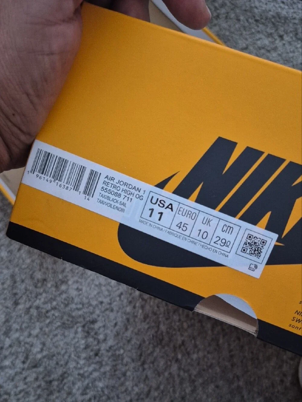 Jordan 1 Taxi High